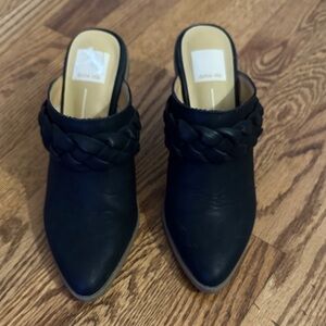 Dolce Vita Black Braided Mules